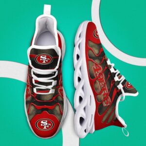 NFL San Francisco 49ers Red Net Golden Max Soul Shoes