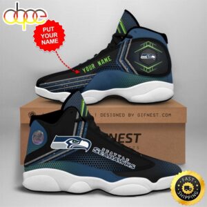 NFL Seattle Seahawks Custom Name Air Jordan 13 Shoes V1