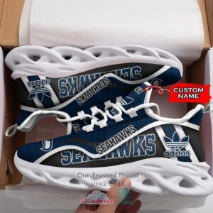 NFL Seattle Seahawks Custom Name Navy Max Soul Shoes