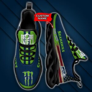 NFL Seattle Seahawks Max Soul Sneaker Monster Custom Name 42M12
