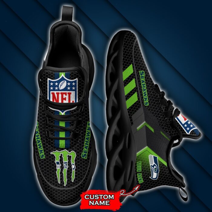 NFL Seattle Seahawks Max Soul Sneaker Monster Custom Name 43M12