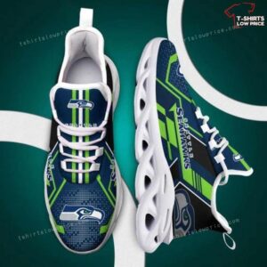 NFL Seattle Seahawks Navy Green Max Soul Shoes Running Sneakers