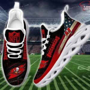 NFL Tampa Bay Buccaneers Red Black Max Soul Shoes Running Sneakers