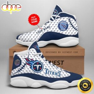 NFL Tennessee Titans Custom Name Air Jordan 13 Shoes V3
