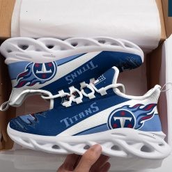 NFL Tennessee Titans Custom Name Navy Blue Max Soul Shoes V5