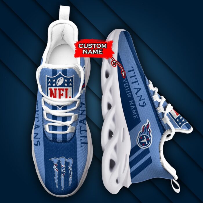 NFL Tennessee Titans Max Soul Sneaker Custom Name 40M12
