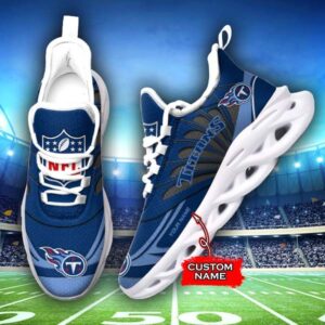 NFL Tennessee Titans Max Soul Sneaker Custom Name 62M12