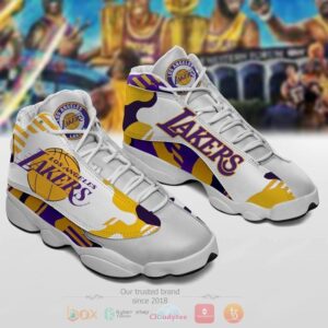 Nba Los Angeles Lakers White Air Jordan 13 Shoes