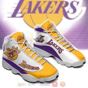 Nba Los Angeles Lakers Yellow Air Jordan 13 Shoes