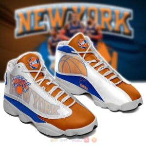 Nba New York Knicks Orange White Air Jordan 13 Shoes