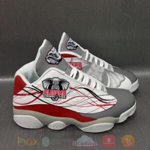Ncaa Alabama Crimson Tide Grey White Air Jordan 13 Shoes
