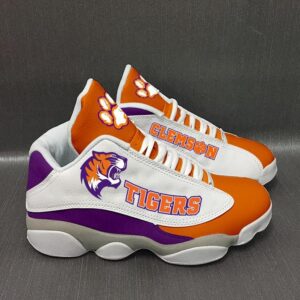 Ncaa Clemson Tigers Orange Air Jordan 13 Sneaker Shoes