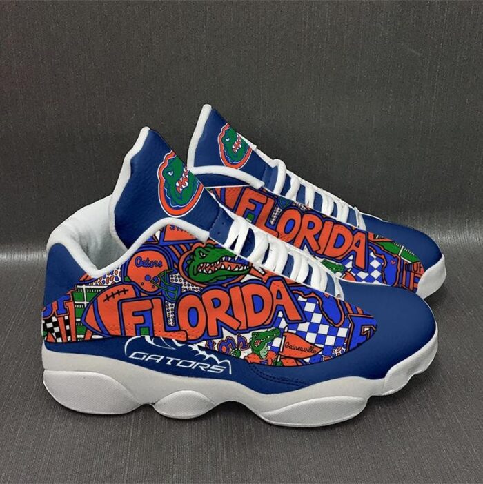 Ncaa Florida Gators Blue Air Jordan 13 Sneaker Shoes