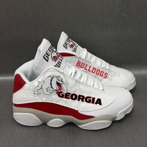 Ncaa Georgia Bulldogs White Air Jordan 13 Sneaker Shoes