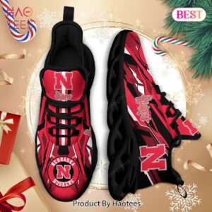 Nebraska Cornhuskers NCAA Black Red Max Soul Shoes