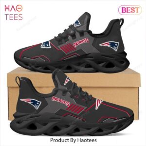 New England Patriots NFL Black Color Max Soul Shoes for Fans