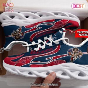 New England Patriots Nfl Personalized Blue Mix Red Max Soul Shoes