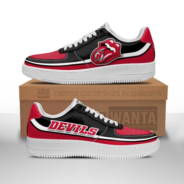 New Jersey Devils Sneakers Custom Force Shoes Sexy Lips For Fans