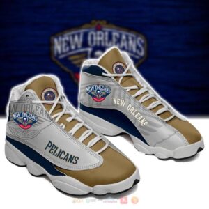 New Orleans Pelicans Nba Brown Grey Air Jordan 13 Shoes
