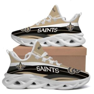 New Orleans Saints American Football Team Trending Custom Name Clunky Max Soul Sneaker Running Sport Shoes