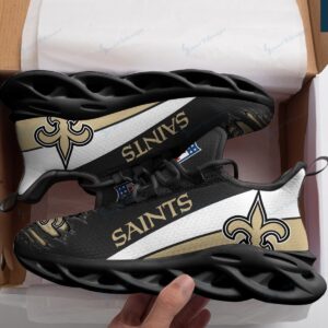 New Orleans Saints Black Max Soul Shoes
