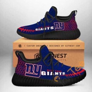 New York Giants Football Custom Shoes Personalized Name Yeezy Sneakers