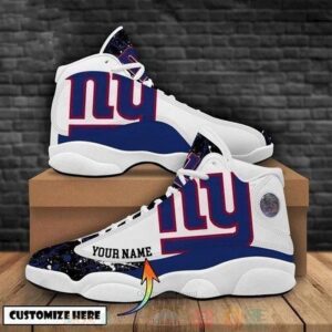 New York Giants Football Team Nfl Custom Name Air Jordan 13 Shoes
