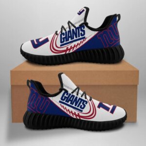 New York Giants Unisex Sneakers New Sneakers Football Custom Shoes New York Giants Yeezy Boost