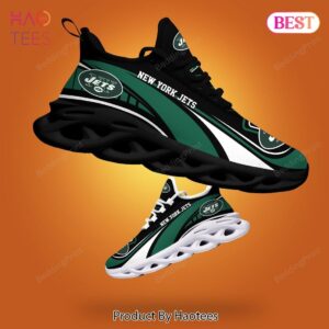 New York Jets NFL Max Soul Shoes Black Mix Green Shoes