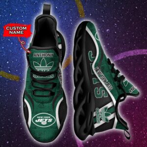 New York Jets Personalized NFL Max Soul Sneaker Adidas Ver 1