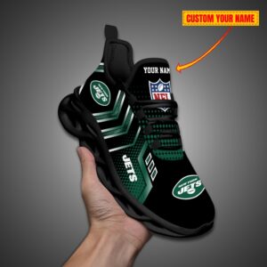 New York Jets Personalized NFL Metal Style Design Max Soul Shoes
