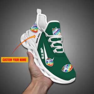 New York Jets Personalized Pride Month Luxury NFL Max Soul Shoes Ver 2
