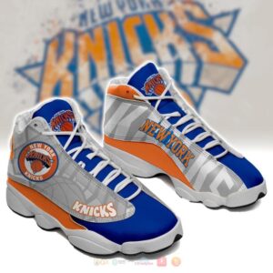 New York Knicks Nba Blue Grey Air Jordan 13 Shoes
