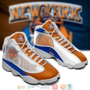 New York Knicks Nba Football Team Big Logo Gift Air Jordan 13 Sneaker Shoes