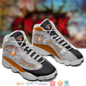 New York Knicks Nba Football Teams Big Logo Air Jordan 13 Sneaker Shoes