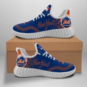 New York Mets Custom Shoes Sport Sneakers Baseball Yeezy Boost