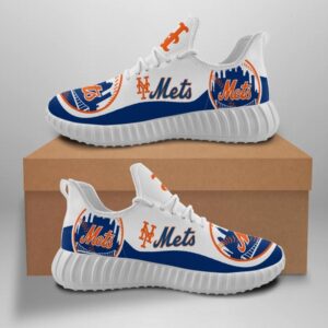 New York Mets Custom Shoes Sport Sneakers Baseball Yeezy Boost 12369
