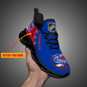 New York Rangers Personalized NHL Max Soul Shoes