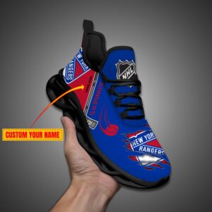 New York Rangers Personalized NHL Max Soul Shoes Ver 2