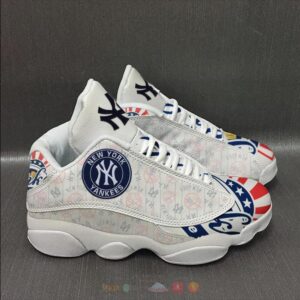 New York Yankees Logo White Air Jordan 13 Shoes