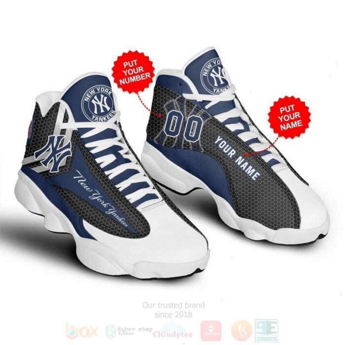 New York Yankees Mlb Personalized Air Jordan 13 Shoes