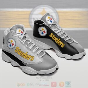 Nfl Pittsburgh Steelers Grey Air Jordan 13 Shoes