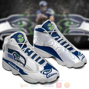 Nfl Seattle Seahawks White Air Jordan 13 Shoes