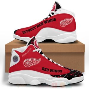 Nhl Detroit Red Wings Personalized Air Jordan 13 Shoes