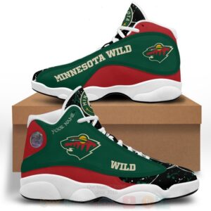 Nhl Minnesota Wild Personalized Air Jordan 13 Shoes