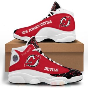 Nhl New Jersey Devils Personalized Air Jordan 13 Shoes