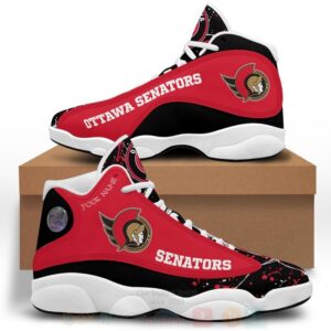 Nhl Ottawa Senators Personalized Air Jordan 13 Shoes