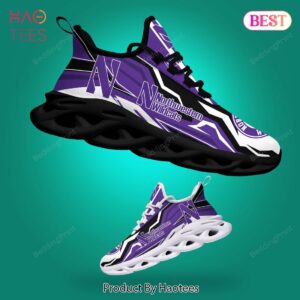 Northwestern Wildcats NCAA Black White Violet Max Soul Shoes