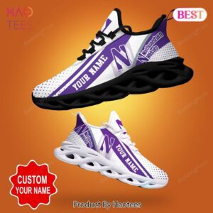 Northwestern Wildcats NCAA White Mix Violet Max Soul Shoes Fan Gift