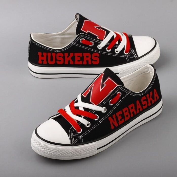 Novelty Design Nebraska Huskers Shoes Low Top Canvas Shoes